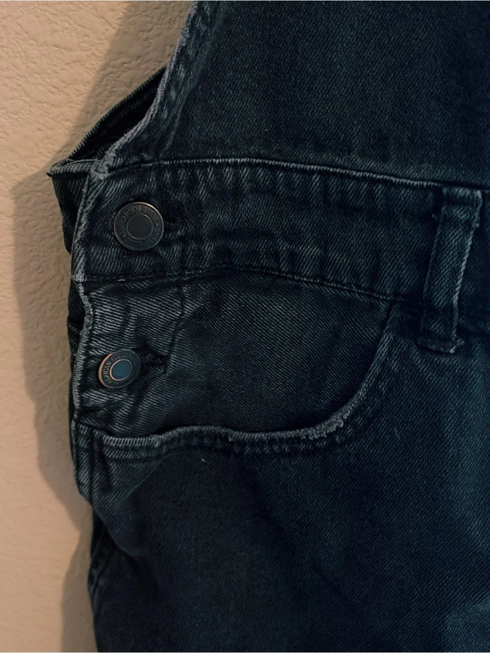 American Eagle, Black Denim Overall Skirt dress